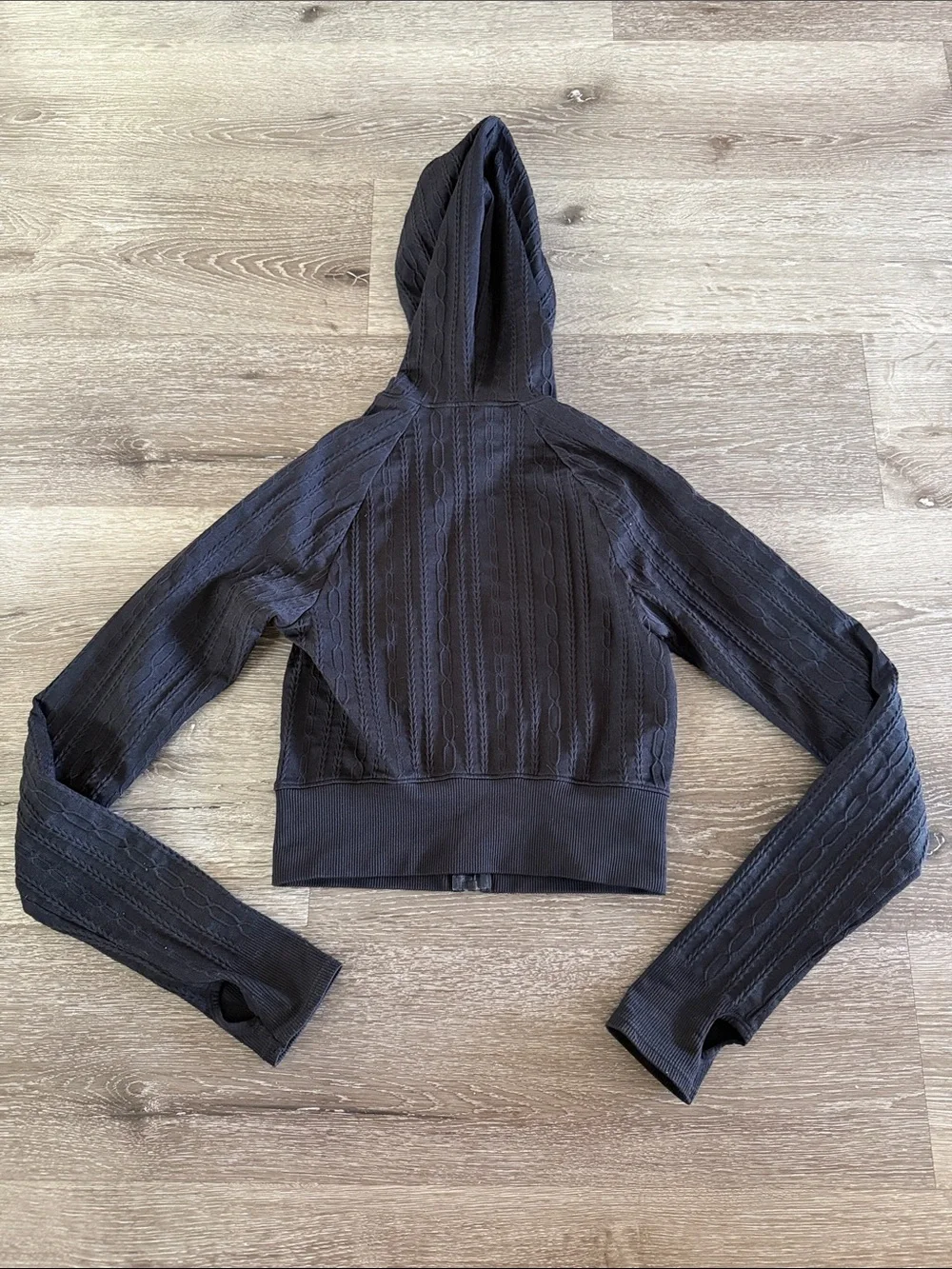 Alo Seamless Cable Knit Jacket, size XS